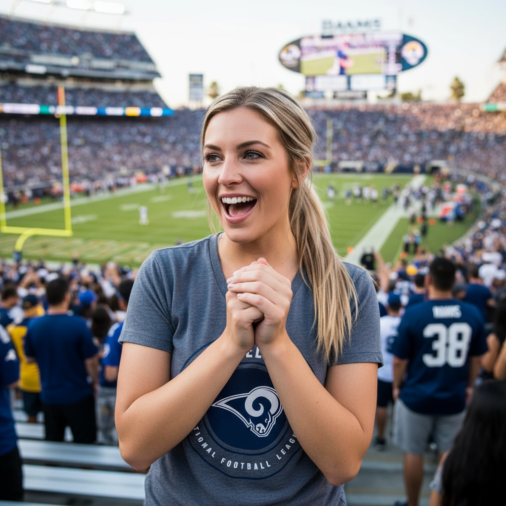 NFL Shirt Official Los Angeles RAMS Short sleeve Football T-shirt Sports top