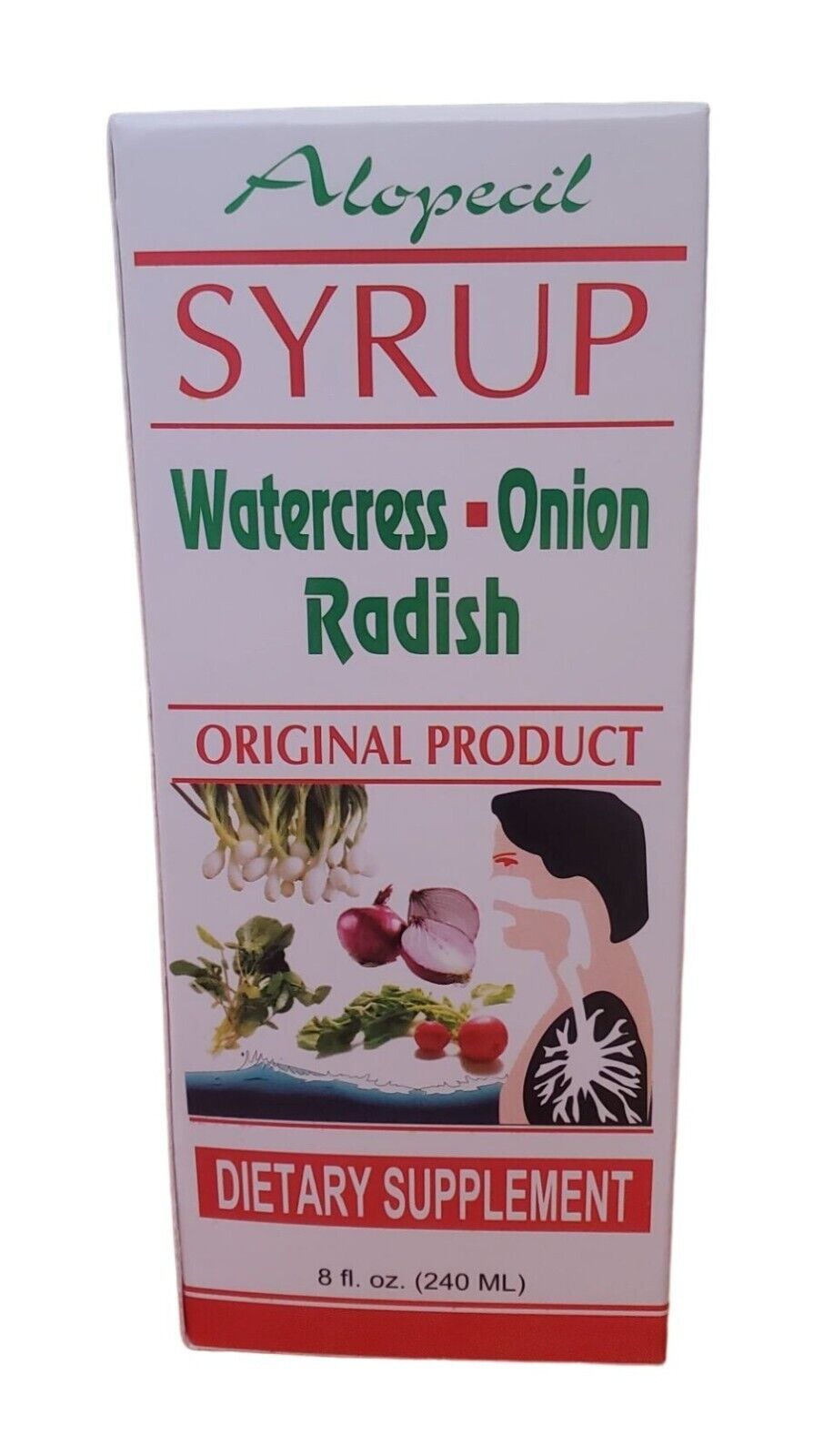 Watercress Onion Radish Syrup Berro Cebolla Rabano Original Product Alopecil 8oz