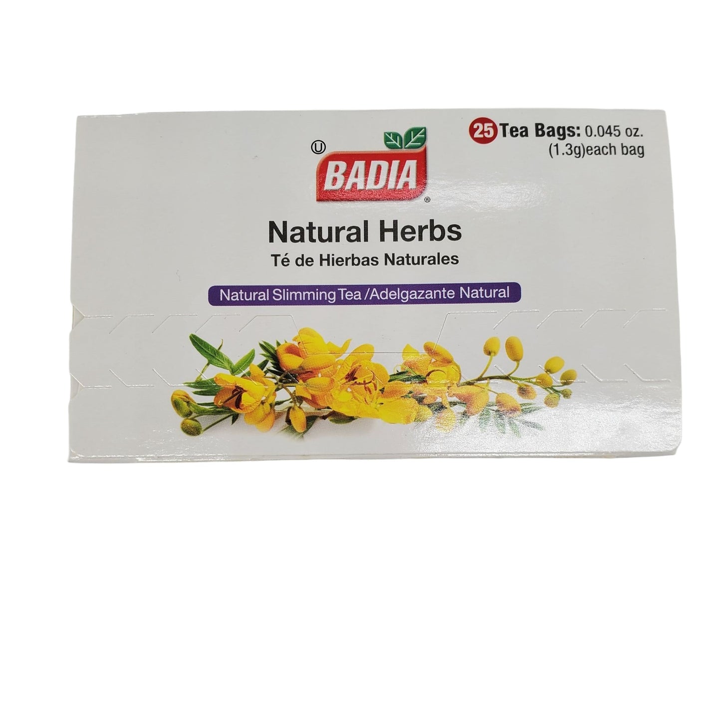 Badia Tea Natual Herbs NO Caffeine Natural Slimming Tea 25 Tea bags/box