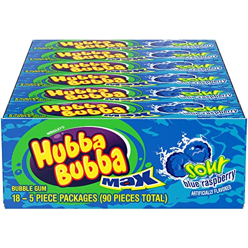 HUBBA BUBBA MAX Bubble Gum, 18- 5 piece packages (90 pieces total) - O