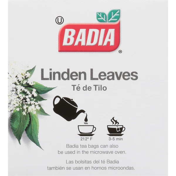 Badia Tea Linden Leaves Orange Leaf Soothing Relaxant Herbal Caffeine Free Bags
