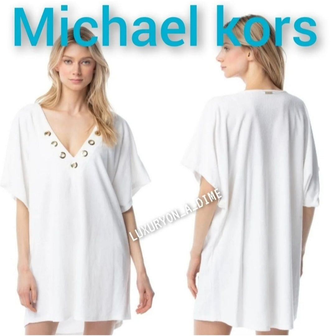 MICHAEL KORS Swimwear Cover-up Terry Cloth Swimsuit Cover Resortwear
