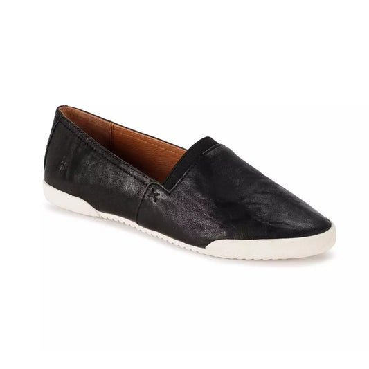 Frye Melanie Womens Slip on Shoes Black Antique Soft Vintage Leather Sneaker