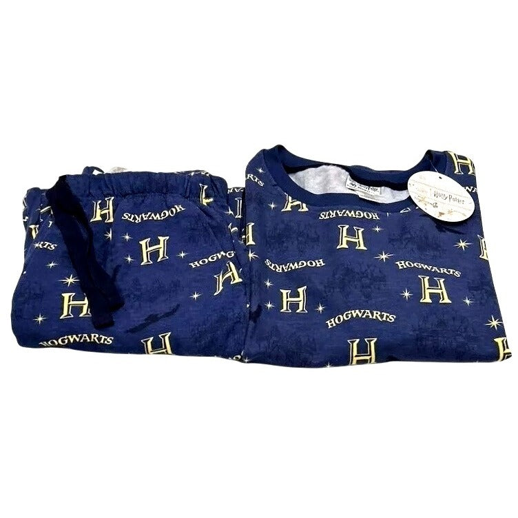 Harry Potter L PJ 2-Piece Hogwarts Women Pajama Lounge Set Long Sleeve Top Pant
