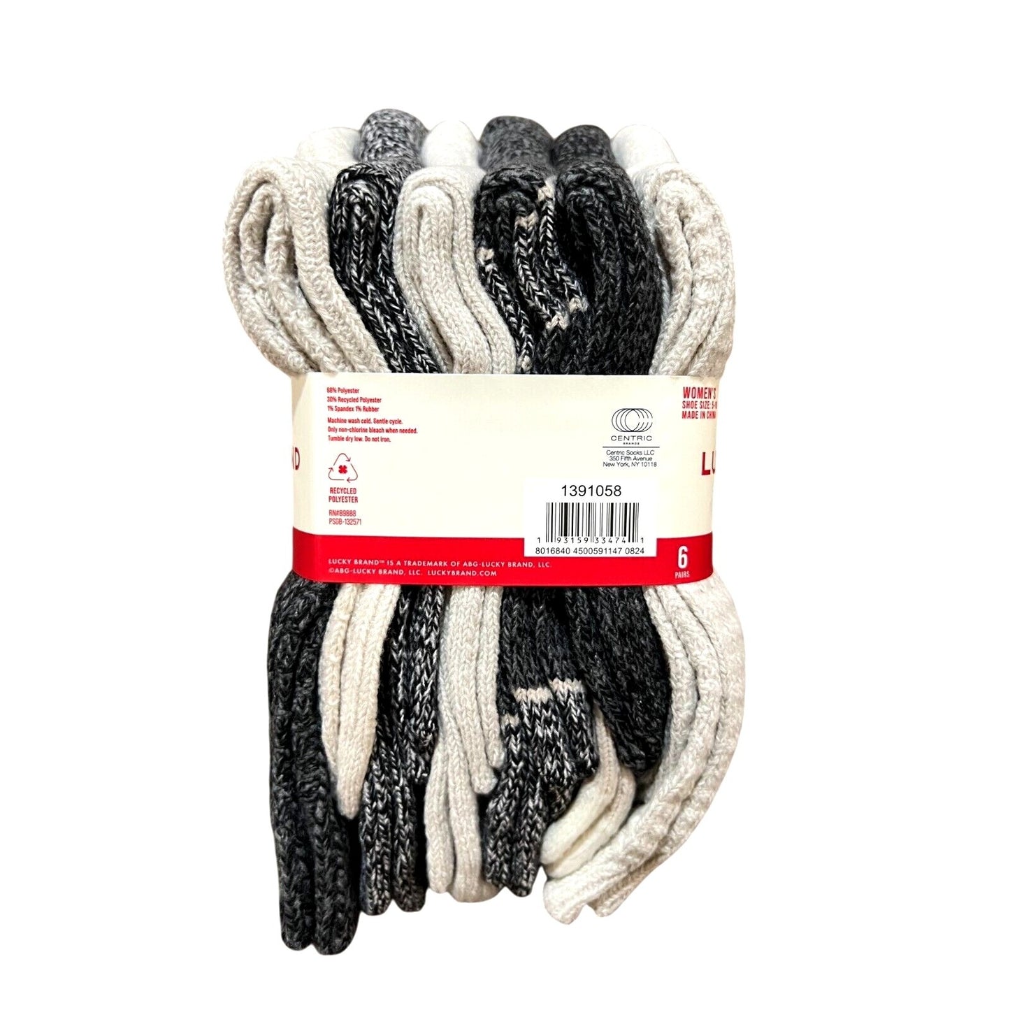 Lucky Brand Women Super Soft Yarn Cozy Winter Boot Socks 6-Pair Shoe Socks