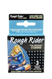 Rough Rider Studded Original Condoms - 3 Count Convenient Discreet Box