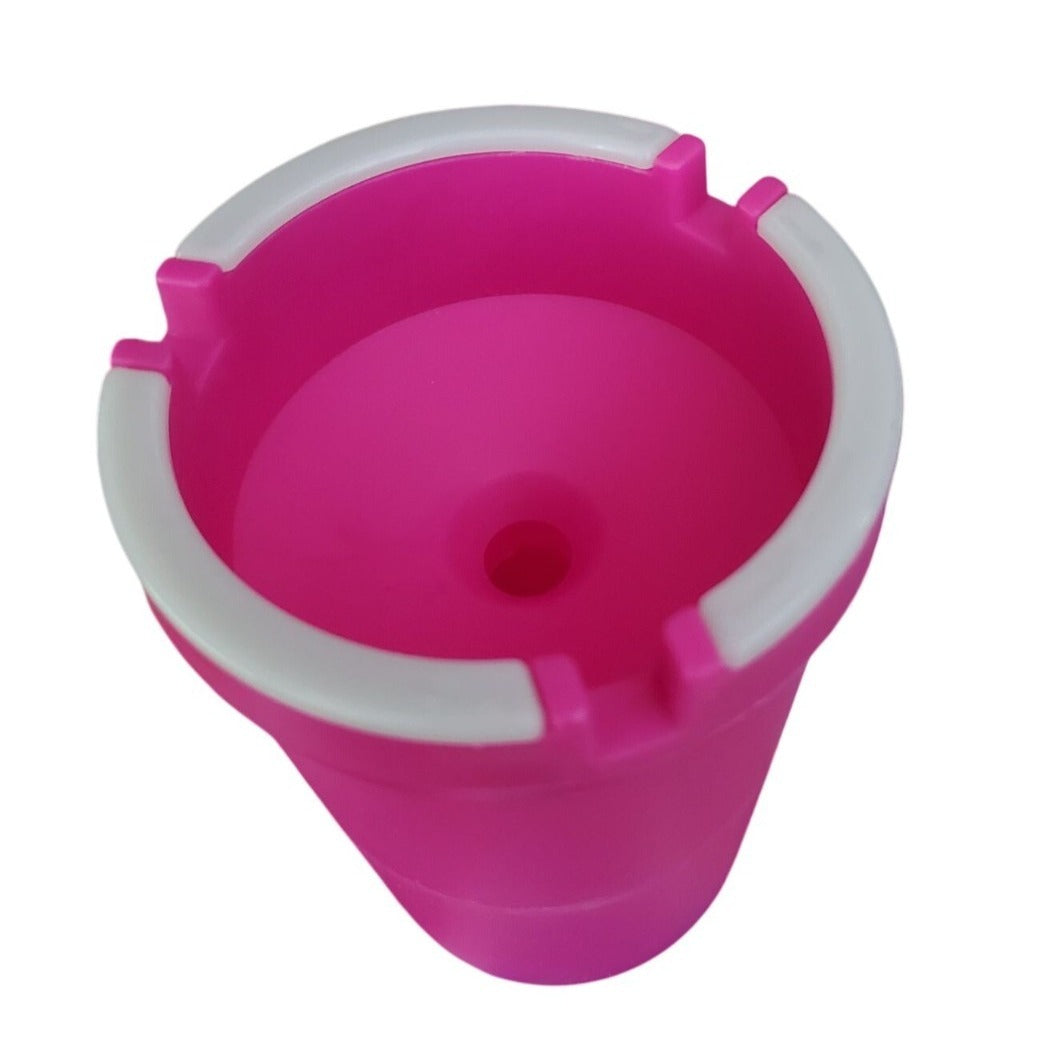 Butt Bucket Stub Out Car Ash Tray Glow in the Dark Cup Holder Self Extinguishing