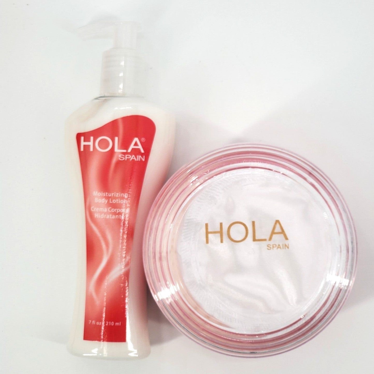 Hola Spain Skincare Set: 5 oz Perfumated Cornstarch Dusting Powder & 7 oz Moisturizing Hand & Body Lotion