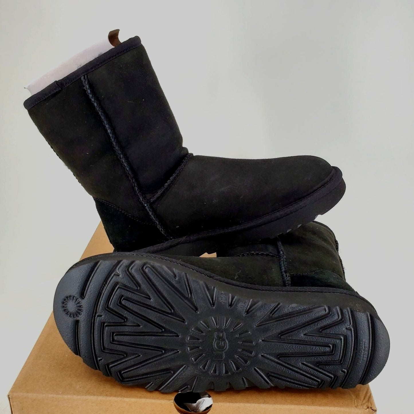 UGG 6 Classic Short II Women Fur Boots Black Designer Luxury Suede Shoes Winter