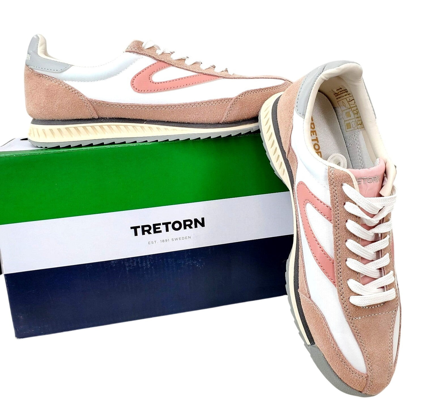 Tretorn Womens Sneakers Rawlins Pink Suede Lace-Up Casual Tennis Shoes Retro