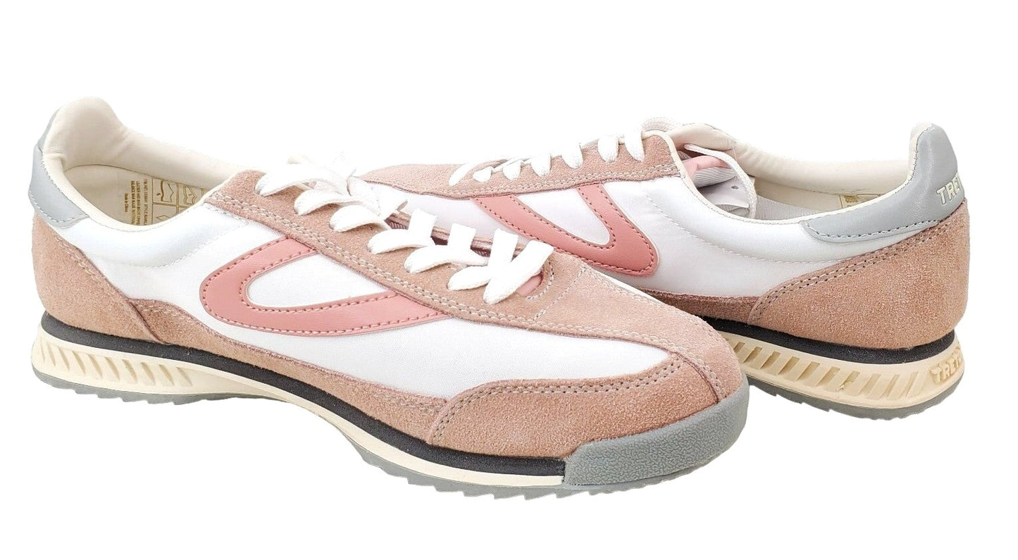Tretorn Womens Sneakers Rawlins Pink Suede Lace-Up Casual Tennis Shoes Retro