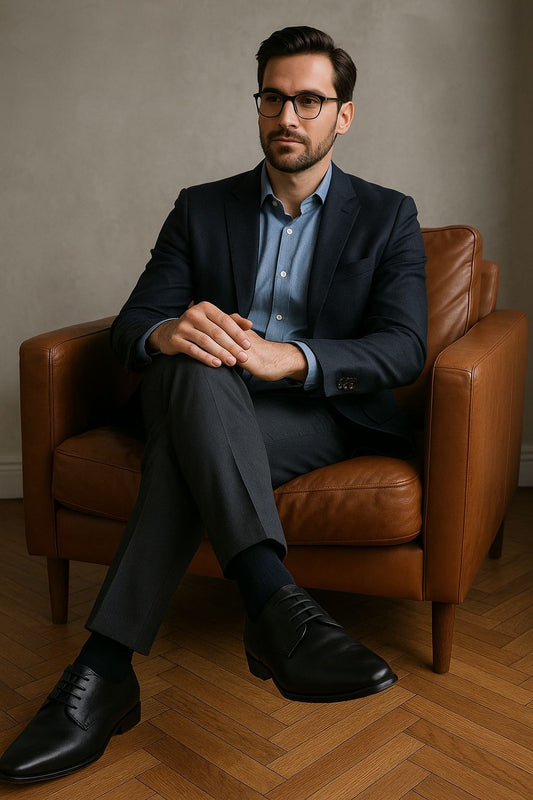 Perry Ellis Men's Leather Dress Shoes Lace-up Oxford Smooth Buffed Business