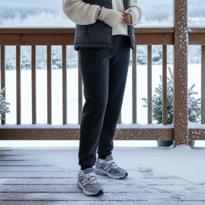 Mondetta Women Fleece Jogger Pants Leisure Elastic Waist Sweatpants Loungewear