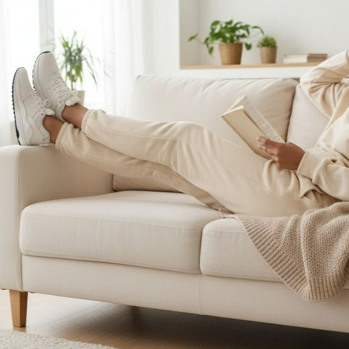 Mondetta Women Fleece Jogger Pants Leisure Elastic Waist Sweatpants Loungewear