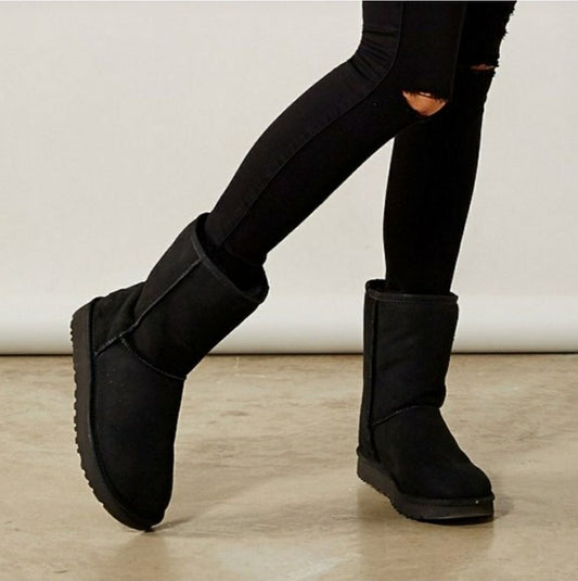 UGG 6 Classic Short II Women Fur Boots Black Designer Luxury Suede Shoes Winter