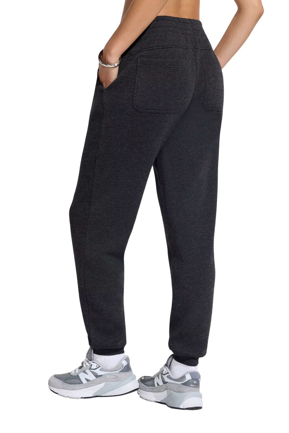 Mondetta Women Fleece Jogger Pants Leisure Elastic Waist Sweatpants Loungewear