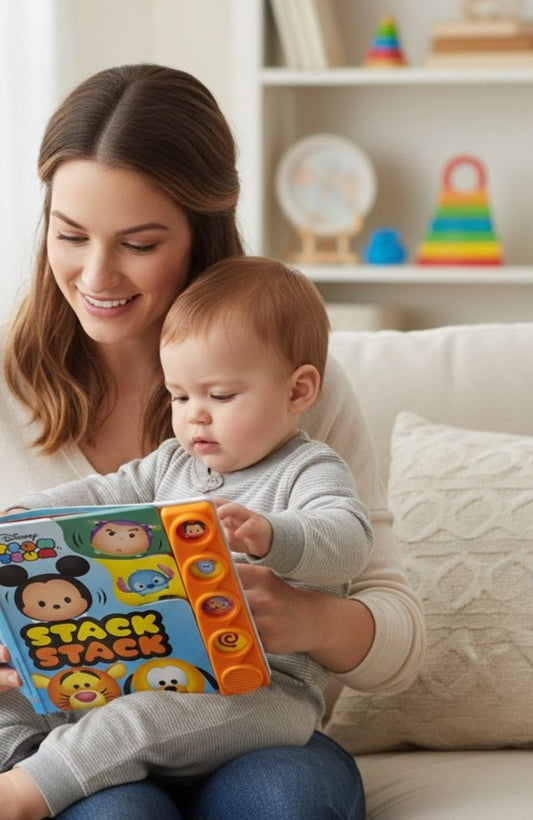 Tsum Tsum Stack Stack Disney Sound Book Children's Interactive Press Play Baby