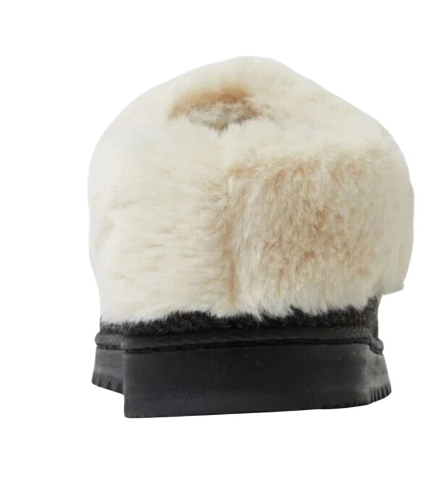 Dearfoams Women Faux Fur House Shoe Slippers Corduroy Winter Fuzzy Slip-on