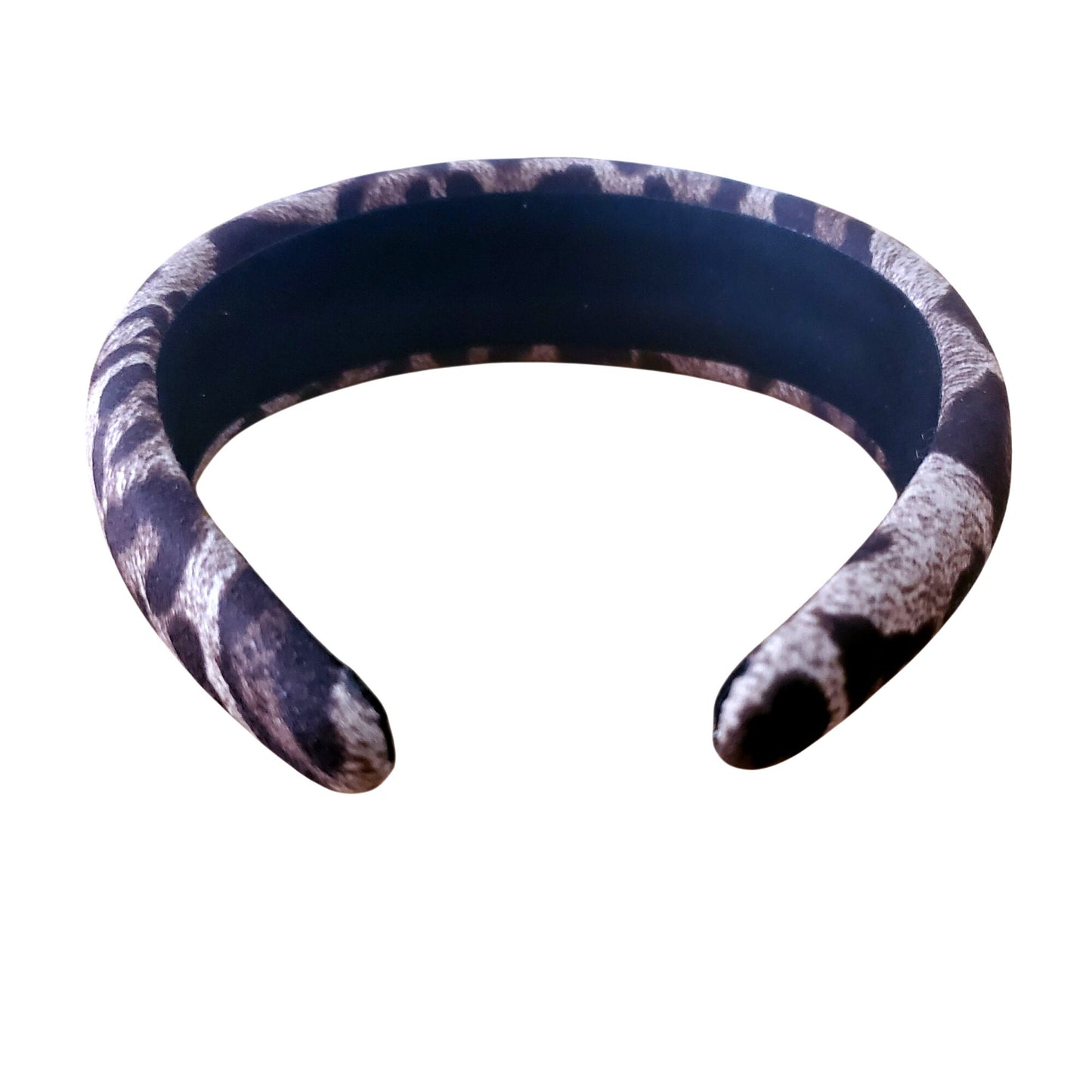 Wide Leopard Padded Headband Animal Print Hair Band Accessory Plush Retro