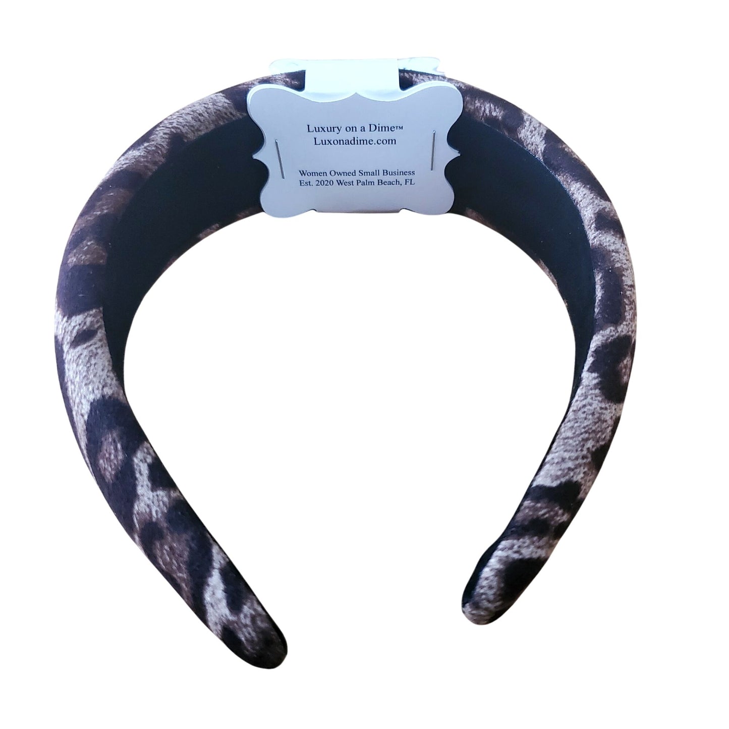 Wide Leopard Padded Headband Animal Print Hair Band Accessory Plush Retro