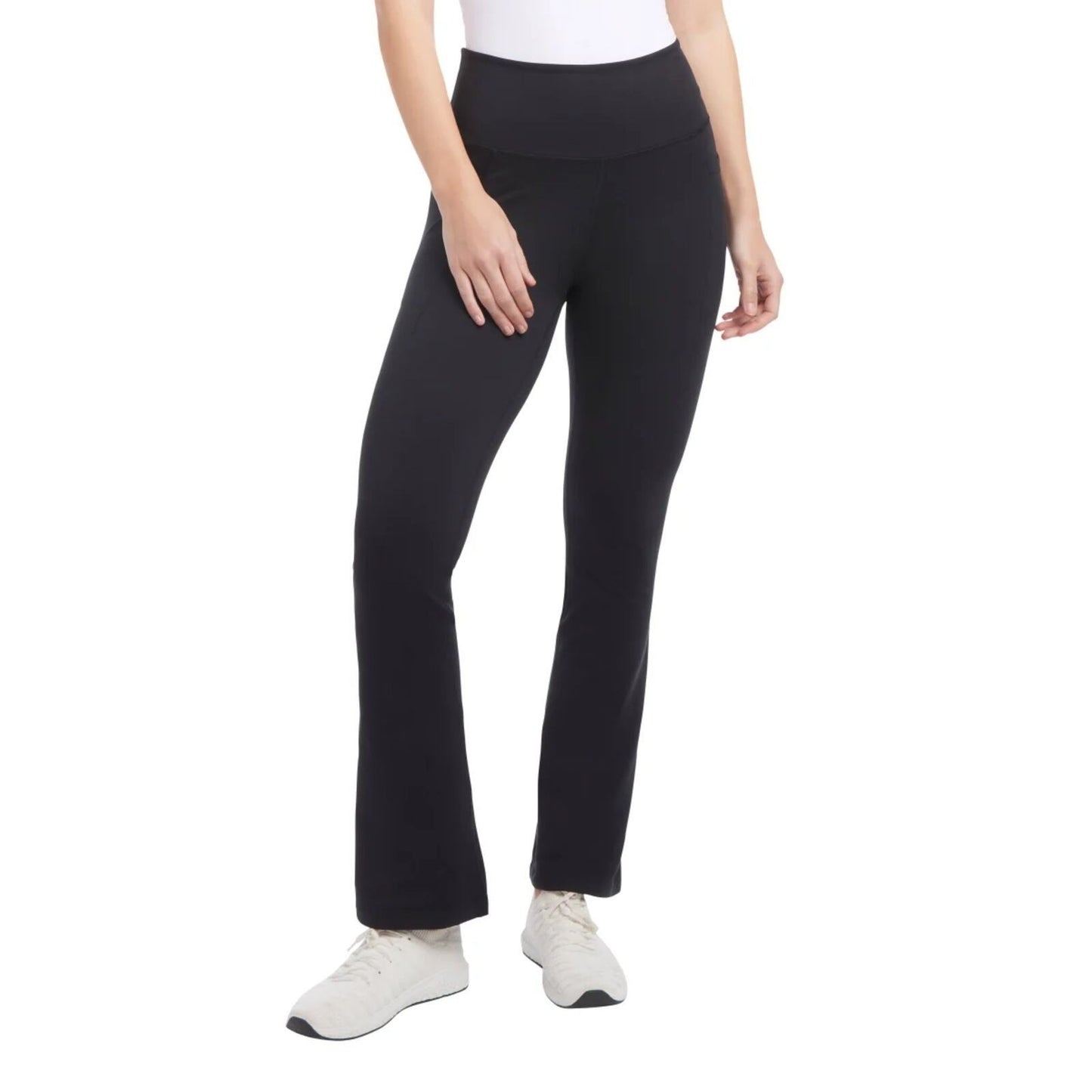 Jockey Women's High Rise Activewear Leggings Nonslip Flare Athletic Yoga Pants Black