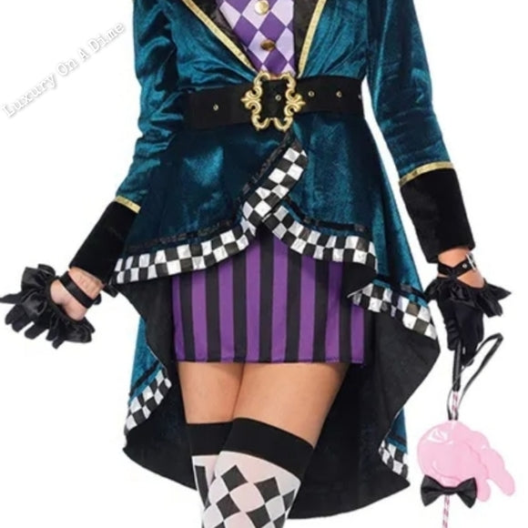 Miss Hatter Cosplay Sexy Adult Magician Halloween Costume