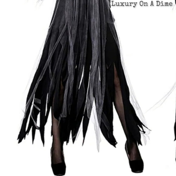 Ghost Bride Vampire Dead Demon Cosplay Dress Adult Woman's Halloween Costume