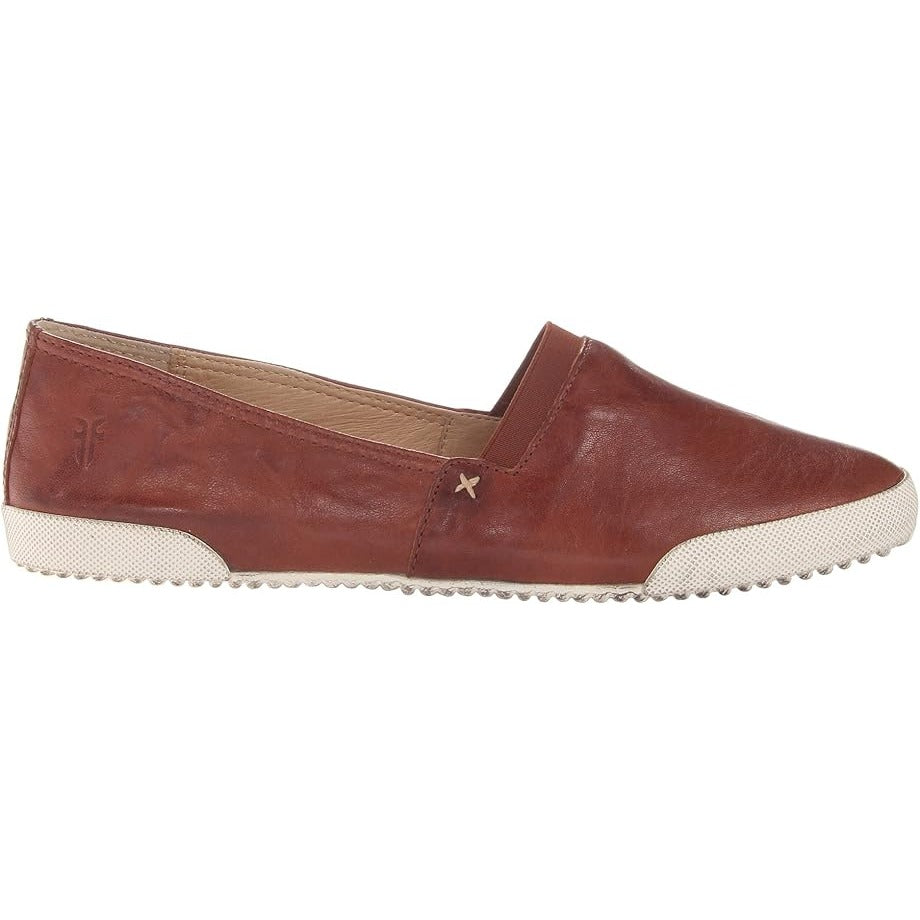 Frye Melanie Women Slip on Shoes Cognac Antique Soft Vintage Leather Loafer