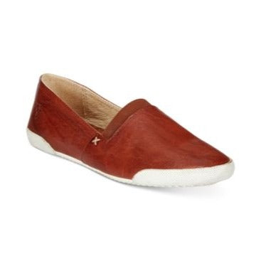 Frye Melanie Women Slip on Shoes Cognac Antique Soft Vintage Leather Loafer