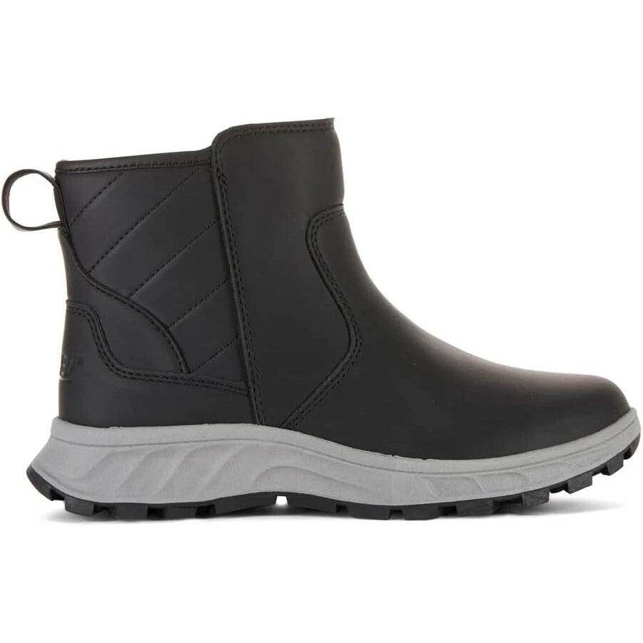 Khombu Women's Dusk All Weather Boot Faux Leather Zip-up Outdoor Winter Shoes Black