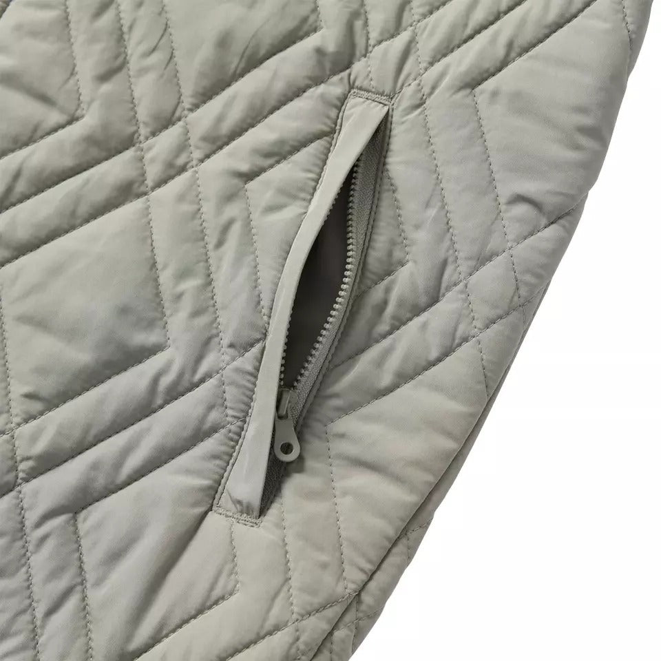Voyager Womens Quilted Jacket Water-Resistant Diamond Pocket Lightweight Green Outerwear