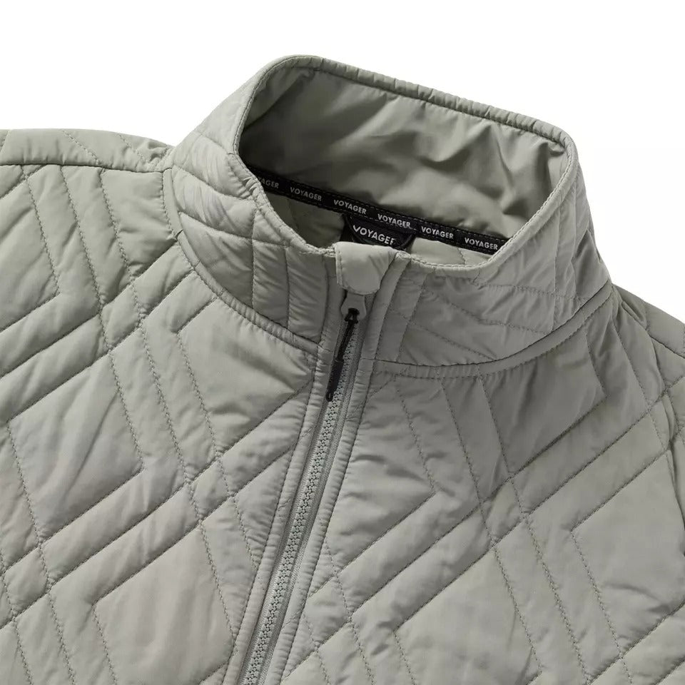 Voyager Womens Quilted Jacket Water-Resistant Diamond Pocket Lightweight Green Outerwear