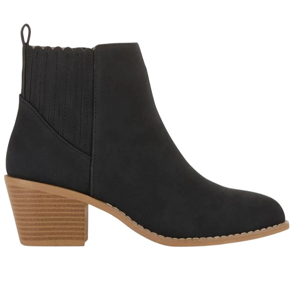 Draper James Elle Bootie Chunky Stacked 2" Block Heel Zip-up Gore Ankle Boots
