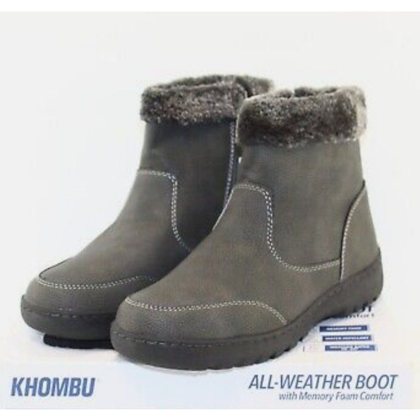 Khombu Boots Woman Outdoor Vegan Faux fur Water-repellent Winter Snow Shoes