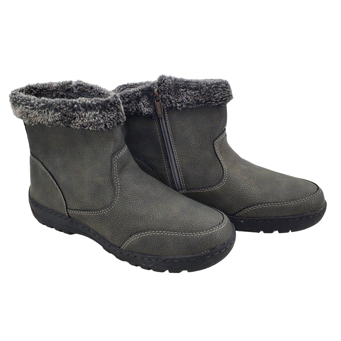 Khombu Boots Woman Outdoor Vegan Faux fur Water-repellent Winter Snow Shoes