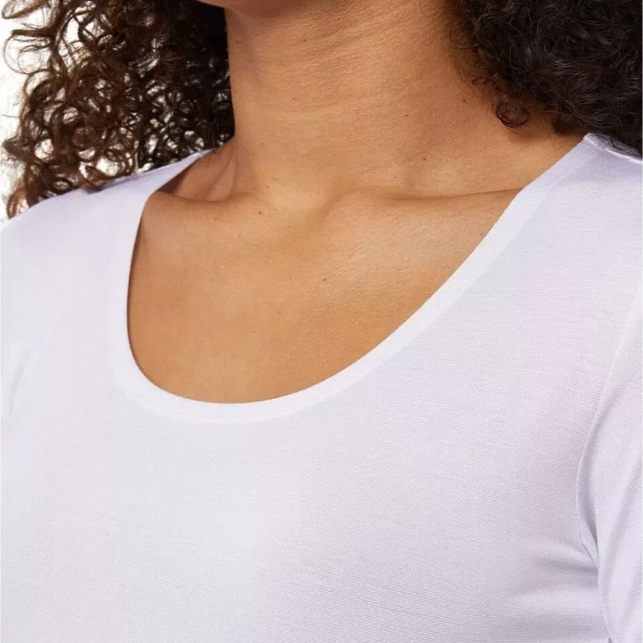 32 Degrees Heat 2 Pack Women Lightweight Long Sleeve Base Layer Shirt White Purple Top