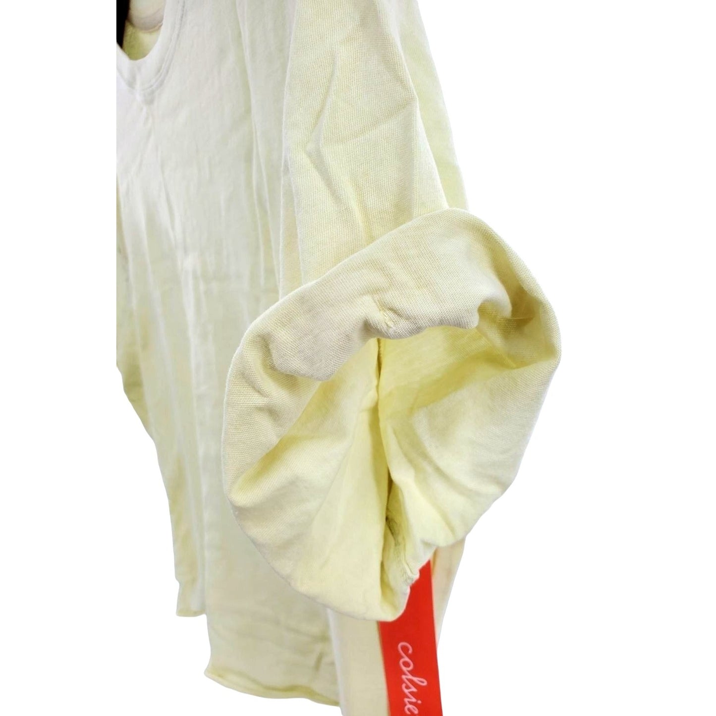 Colsie Shirt Crop Top Short Sleeve Lightweight Tee Cut Raw Hem Exposed Seams