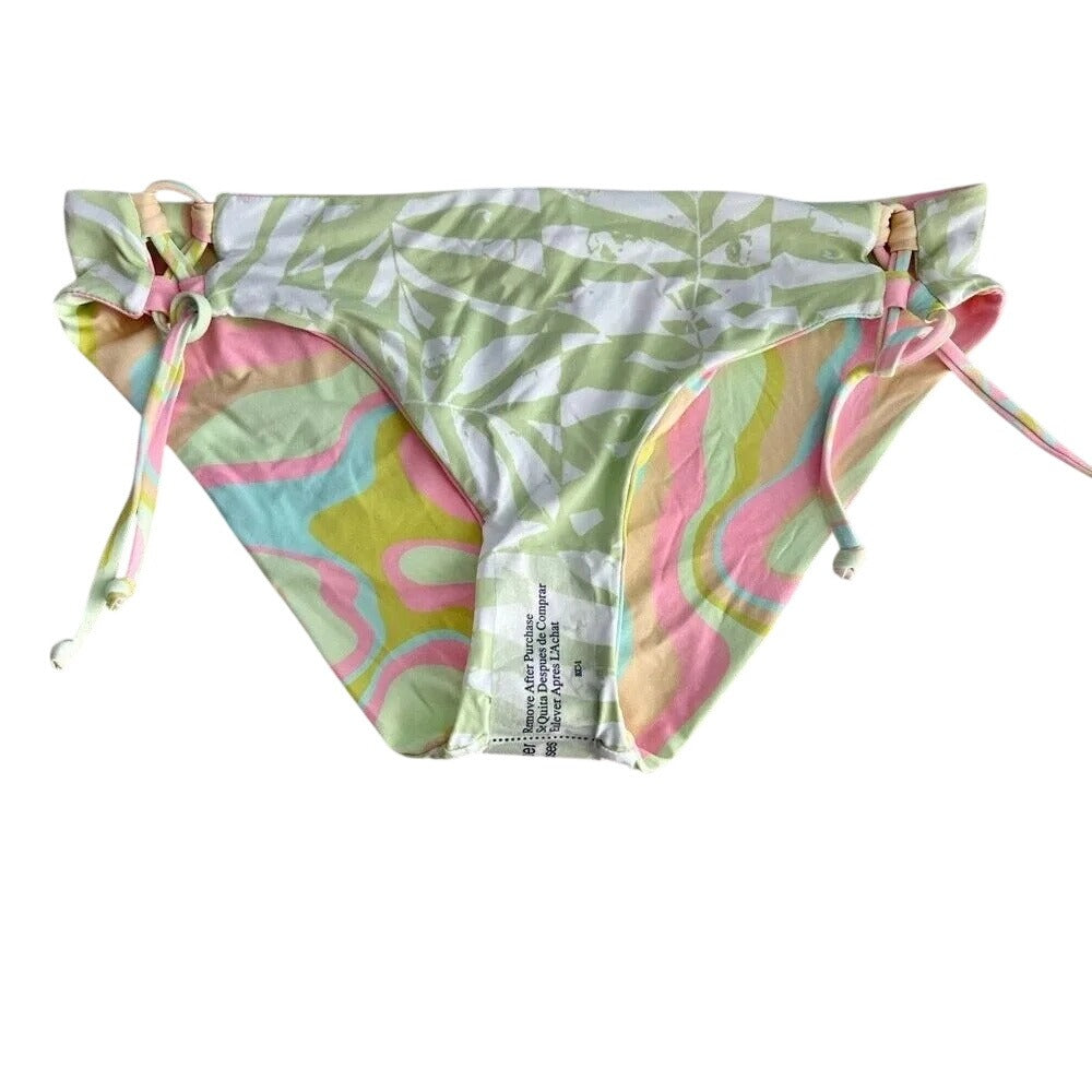 Roxy Tropics Hype Hipster Ambroisia Swirl Swimwear Bikini Bottom Side Tie