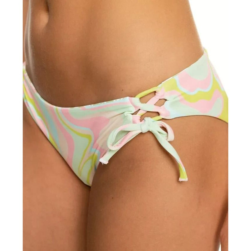 Roxy Tropics Hype Hipster Ambroisia Swirl Swimwear Bikini Bottom Side Tie