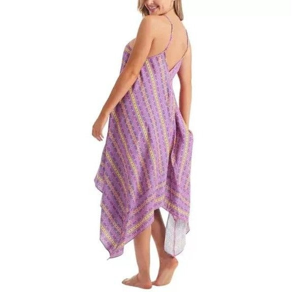Jessica Simpson Swimwear Cover-up Dress Shine Bright Tulip Handkerchief Hem Bathing Suit Cover