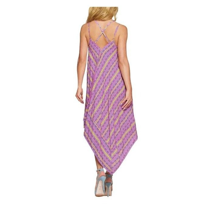 Jessica Simpson Swimwear Cover-up Dress Shine Bright Tulip Handkerchief Hem Bathing Suit Cover
