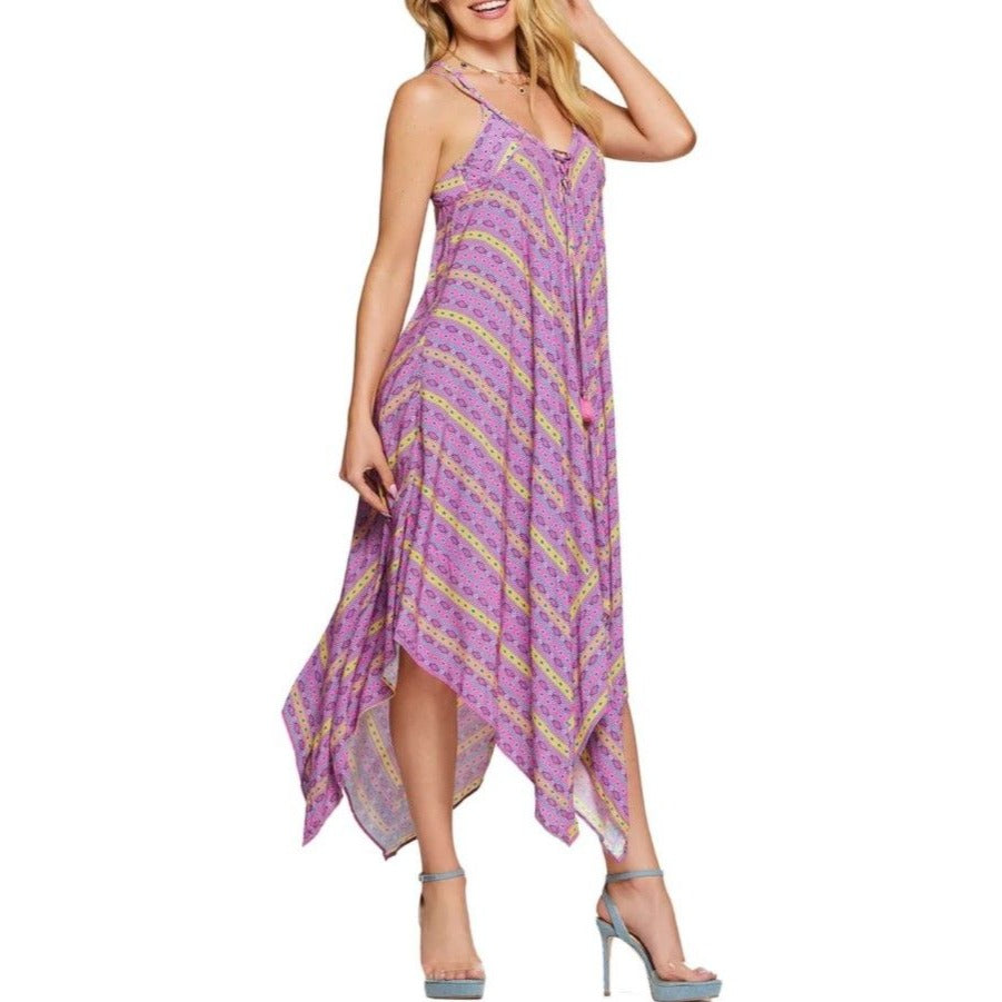 Jessica Simpson Swimwear Cover-up Dress Shine Bright Tulip Handkerchief Hem Bathing Suit Cover