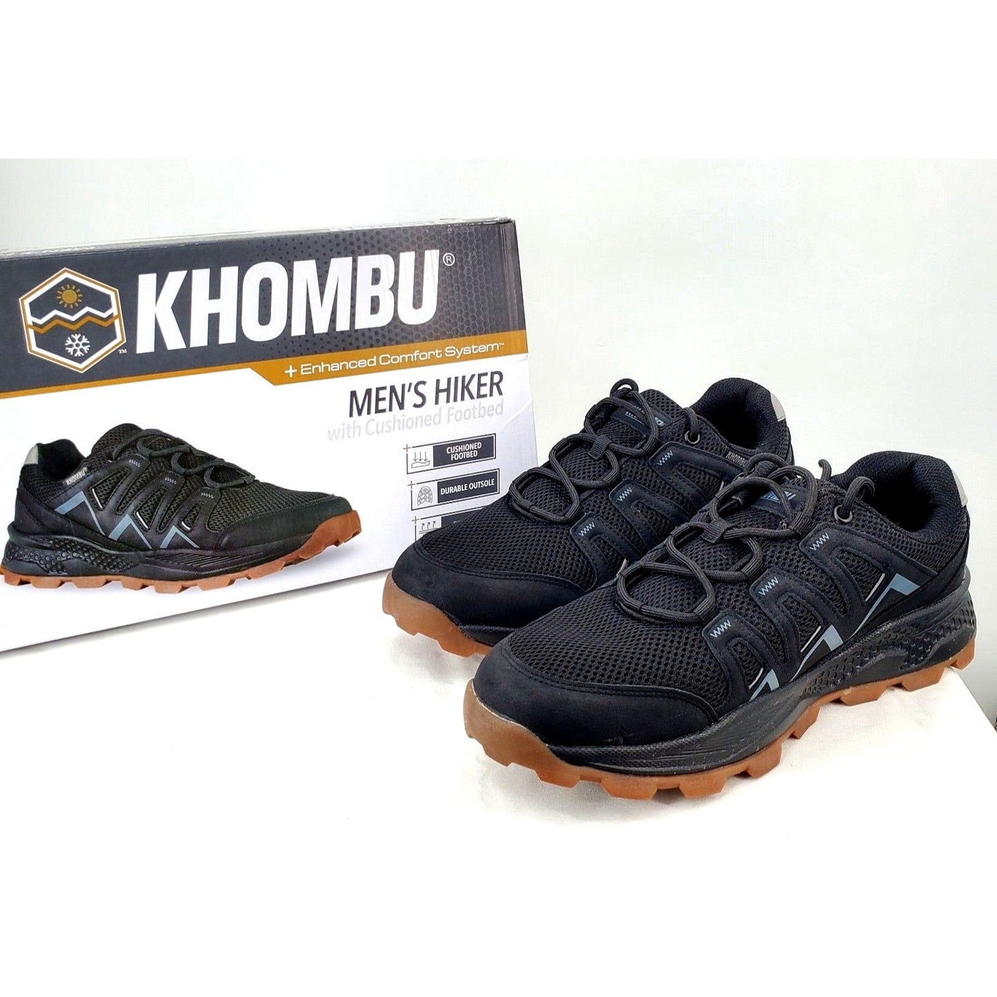 Khombu Sneakers Men's All Terrain Hiker Rugged Athletic Outdoor Shoes Active