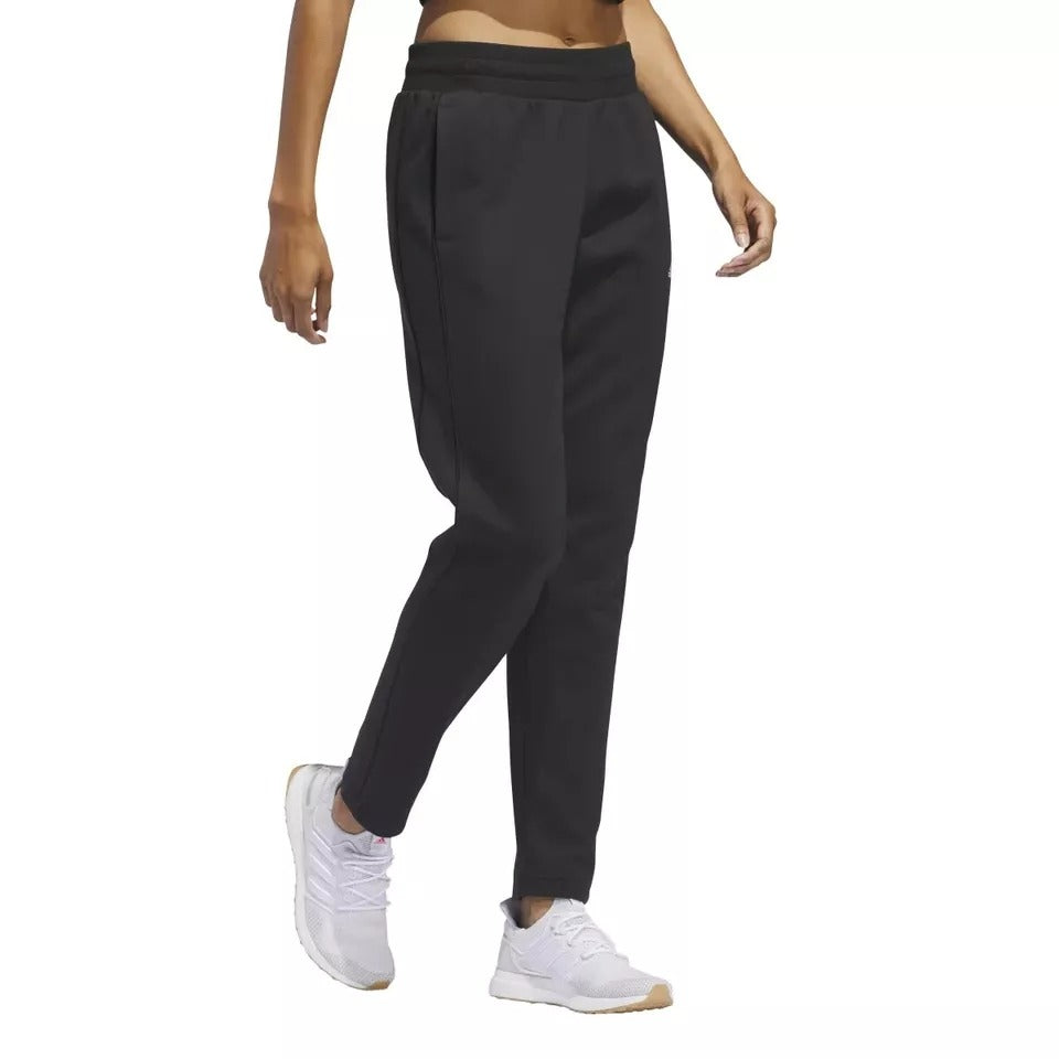 Adidas Women's Relaxed Fit Tapered Legs Fleece Lined Active Pants Athleisure