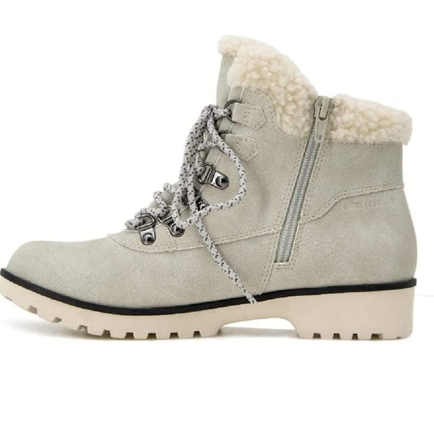 JSPORT Boots Woman's Faux Fur Shearling Hiking Outdoor Weather Ready shoes
