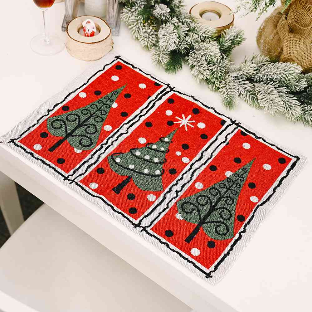 2-Piece Christmas Placemat Dining Table Festive Home Decor Assorted Selection