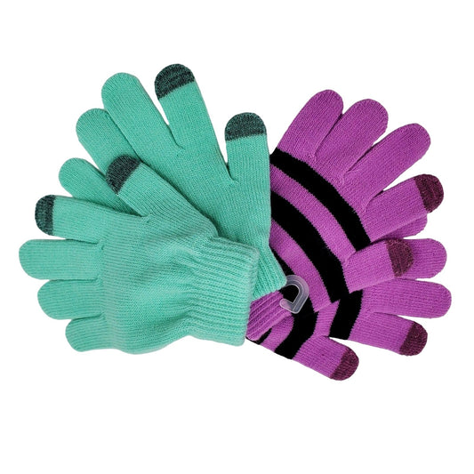 Cat & Jack 2-pack Girls Winter Kids Gloves Tech-Touch Outdoor Snow Mittens