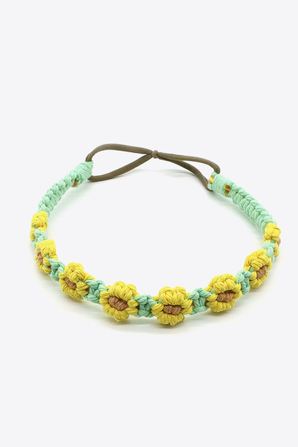 2-Pack Premium Colorful Daisy Macrame Boho Handmade Retro Headband