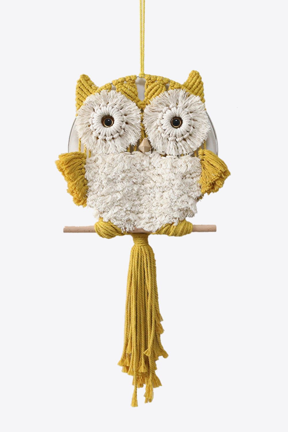 Macrame Owl Hand-Woven Tassel Wall Hanging Home Art Decor