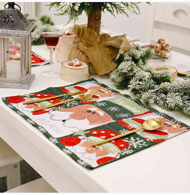 2-Piece Christmas Placemat Dining Table Festive Home Decor Assorted Selection